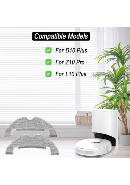 Dream D10 Plus Için Paspas Ped, Z10 Pro, L10 Plus Robot Vakum Süpürge Yıkanabilir ve Yeniden Kullanılabilir Mikrofiber Mop Pad Aksesuarları (Yurt Dışından) modelleri