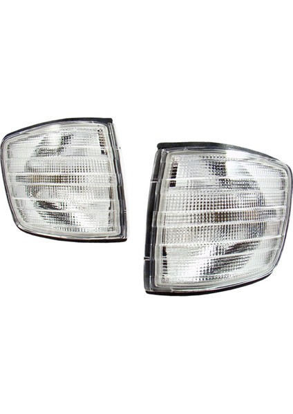1paır Dön Sinyal Köşe Işık Kabuğu Mercedes Benz S-Serisi W126 1981-1991 Yan Köşe Işıkları Park Lambası Beyaz (Yurt Dışından)