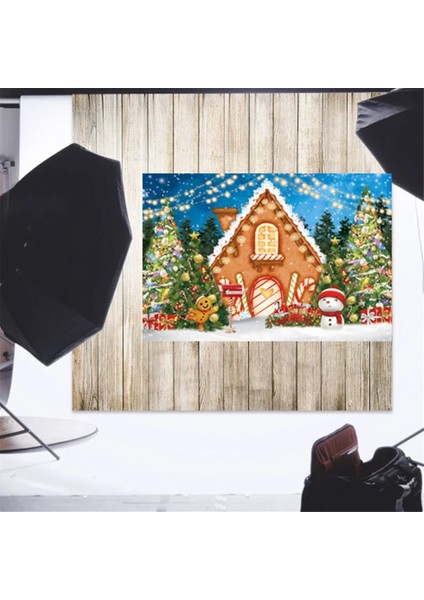 210X150CM Noel Zencefil Kurbası Zencefilli Ev Şeker Evi Fotoğrafçılık Arka Planlar Doğum Günü Partisi Dekorasyonu, F (Yurt Dışından)