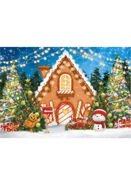 210X150CM Noel Zencefil Kurbası Zencefilli Ev Şeker Evi Fotoğrafçılık Arka Planlar Doğum Günü Partisi Dekorasyonu, F (Yurt Dışından) fırsatları