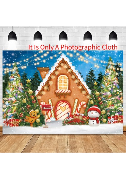 210X150CM Noel Zencefil Kurbası Zencefilli Ev Şeker Evi Fotoğrafçılık Arka Planlar Doğum Günü Partisi Dekorasyonu, F (Yurt Dışından) indirimleri