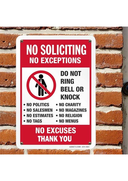 Talep Yok, Ev Kapısı Ofisi Iş Bahçesi Için Komik Dekor, Metal Alüminyum Passız, Mazeret Yok, Istisna Yok (Yurt Dışından) modelleri