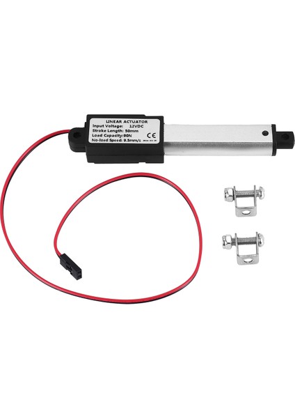 Mikro-Doğrusal Aktüatör, 2 Inç Strok, 90N/20.3LB, Hız 9.5mm/s Elektrikli Su Geçirmez Aktüatör Motor Doğrusal Aktüatör 12V (Yurt Dışından)