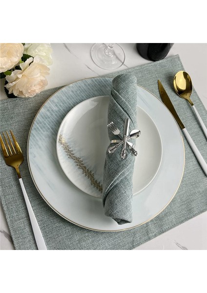 12PCS Metal Bıçak ve Çatal Kaşık Peçete Yüzük Halkaları Günlük Masa Partileri Için Kullanılan Noel Partisi Için Tutucu Gümüş (Yurt Dışından) modelleri