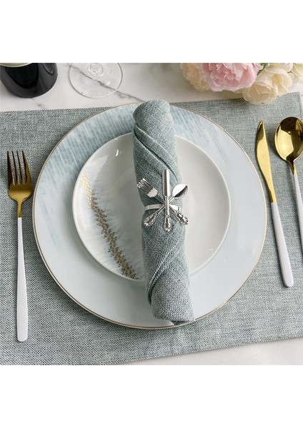 12PCS Metal Bıçak ve Çatal Kaşık Peçete Yüzük Halkaları Günlük Masa Partileri Için Kullanılan Noel Partisi Için Tutucu Gümüş (Yurt Dışından) fırsatları