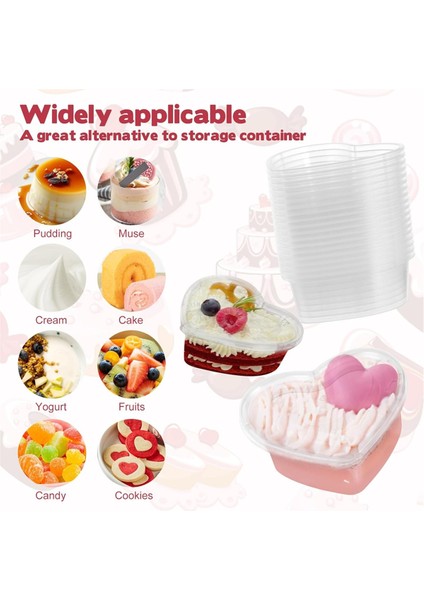 50 Pcs Sevgililer Günü Kalp Şeklinde Depolama Kapları, Dıy El Zanaatkarlaştırma Sıvı Köpük Için 5 Oz Kalp Şekilli Sümük Depolama (Yurt Dışından) indirimleri