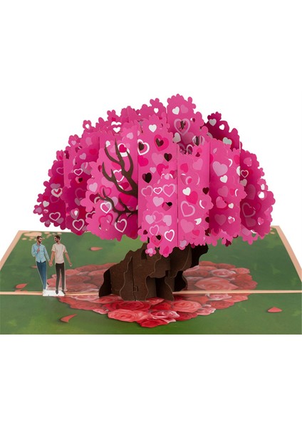 Sevgililer Günü Pop Up Kartı, Sevgililer Günü Için 3D Tebrik Kartı, Düğün, Yıldönümü, Nişan, Erkek Kadın C Için (Yurt Dışından)