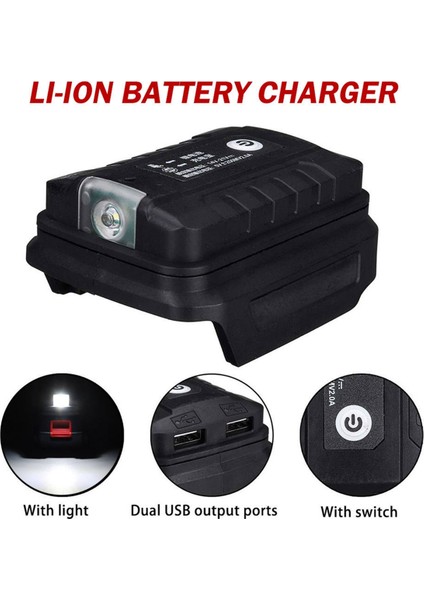 Mk 18V Lı-Ion Için Pil Adaptörü Pil Çift USB Çıkış Bağlantı Noktaları Dönüştürücü Güç Bankası Telefon Şarj Cihazı LED Işık (Yurt Dışından) indirimleri