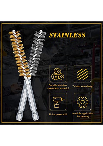 12PCS Çelik Delik Teli Fırçası Twited Tel Paslanmaz Çelik Temizleme Fırçası Saplı 1/4 Inç Hex Boru Deliği Için (Yurt Dışından) indirimleri