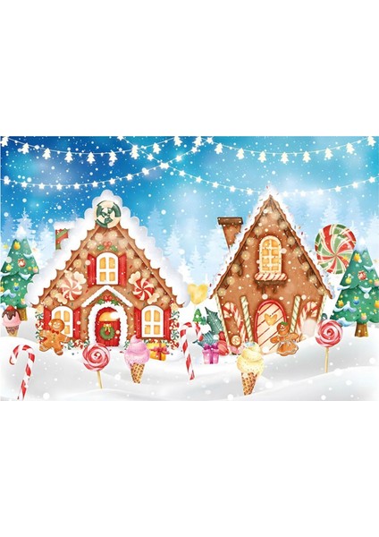 210X150CM Noel Zencefil Kurbası Zencefilli Ev Şeker Evi Fotoğrafçılık Arka Planlar Doğum Günü Partisi Dekorasyonu, C (Yurt Dışından) modelleri