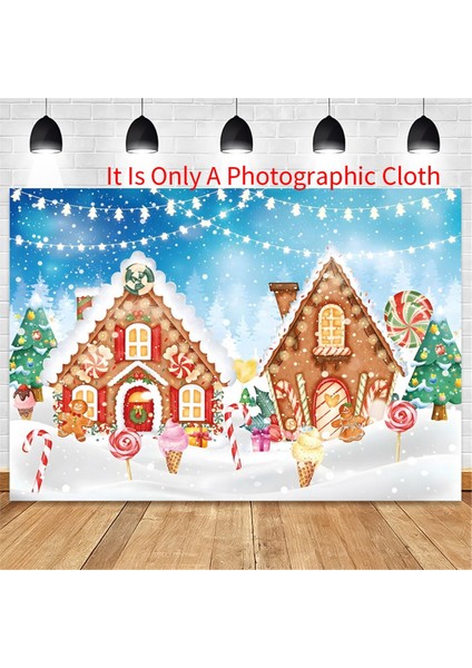 210X150CM Noel Zencefil Kurbası Zencefilli Ev Şeker Evi Fotoğrafçılık Arka Planlar Doğum Günü Partisi Dekorasyonu, C (Yurt Dışından) fırsatları