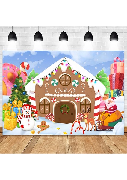 210X150CM Noel Zencefil Kurbası Zencefilli Ev Şeker Evi Fotoğrafçılık Arka Planlar Doğum Günü Partisi Dekorasyonu, C (Yurt Dışından) indirimleri