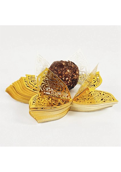 50PCS Eid Mübarek Dekorasyon Çikolata Sarmalayıcıları Kağıt Şeker Gıda Tepsisi Kutusu Kareem Islam Müslüman Partisi Malzemeleri, D (Yurt Dışından) fırsatları