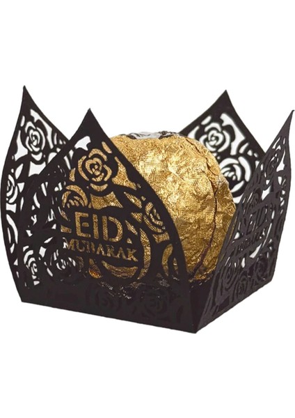 50PCS Eid Mübarek Dekorasyon Çikolata Sarmalayıcıları Kağıt Şeker Gıda Tepsisi Kutusu Kareem Islam Müslüman Partisi Malzemeleri, D (Yurt Dışından) indirimleri