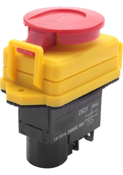 250V 16A IP54 Başlat Durdurma Anahtarı Volt Serbest Bırakma Anahtarı Yok Acil Durak Durdur Itme Düğmesi Elektromanyetik Kapalı Anahtar (Yurt Dışından) fırsatları