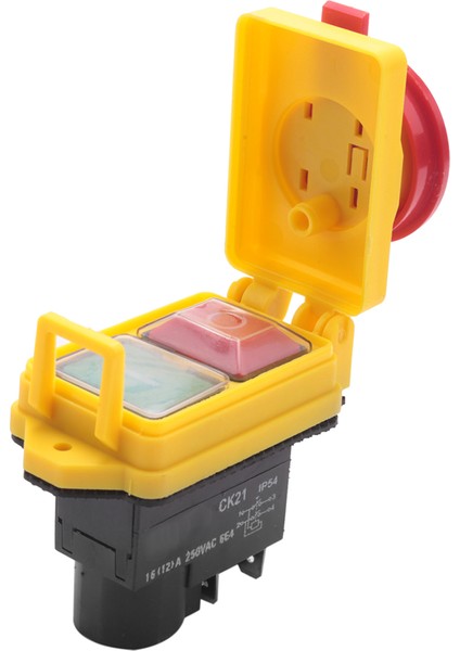 250V 16A IP54 Başlat Durdurma Anahtarı Volt Serbest Bırakma Anahtarı Yok Acil Durak Durdur Itme Düğmesi Elektromanyetik Kapalı Anahtar (Yurt Dışından) indirimleri