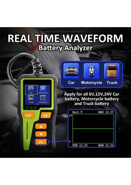 Bt-30 Pil Test Cihazı Yük Test Cihazı Pil Test Cihazı Dijital Araba Pil Analizörü Çoğu Pil Için (Yurt Dışından) indirimleri