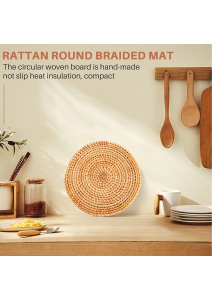 4 Adet Sıcak Yemekler Için Rattan Trivets, Tablo Sıcak Pedler, Masa Için Dayanıklı Pot Tutucu, Mutfak Için Isıya Dayanıklı Paspaslar (Yurt Dışından) fiyatları