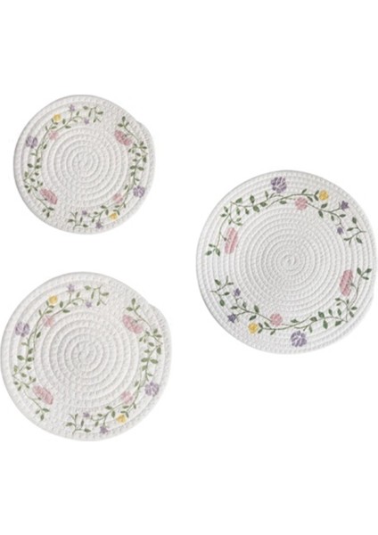 Yuvarlak Masa Mat Dokuma Placemats Anti Slip Yemek Masası Paspaslar Kaymaz Sofra Takım Pedleri Mutfak Içecek Bardak Bardak Altlıkları D (Yurt Dışından)