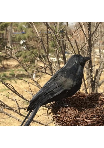 12PCS Cadılar Bayramı Siyah Kargalar Tüylü Kargalar Gerçekçi Görünümlü El Yapımı Tüylü Karga, 3 Stil (Yurt Dışından) indirimleri