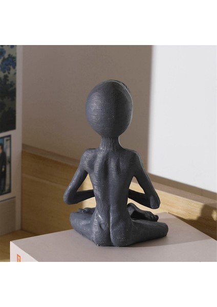 Uzaylı Süsler Masa Masası Topper Yoga Meditasyon Heykeli Uzaylı Heykel Heykel Uzaylı Raf Bakıcıları Meditasyon Bahçesi Heykeli (Yurt Dışından) fiyatları