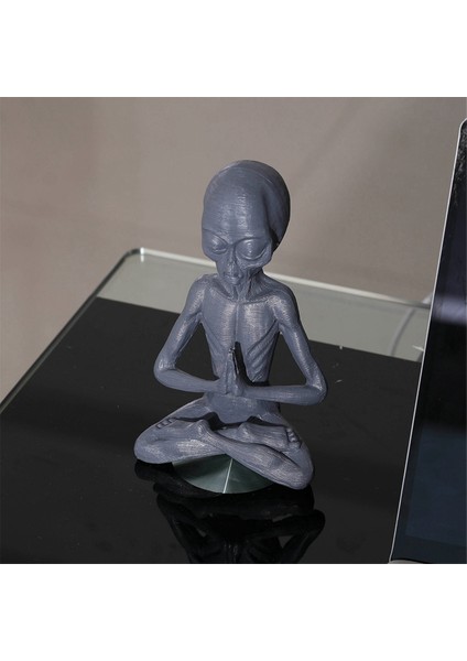 Uzaylı Süsler Masa Masası Topper Yoga Meditasyon Heykeli Uzaylı Heykel Heykel Uzaylı Raf Bakıcıları Meditasyon Bahçesi Heykeli (Yurt Dışından) modelleri