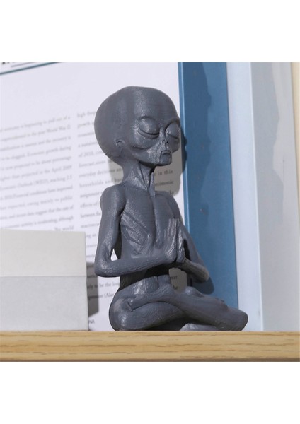 Uzaylı Süsler Masa Masası Topper Yoga Meditasyon Heykeli Uzaylı Heykel Heykel Uzaylı Raf Bakıcıları Meditasyon Bahçesi Heykeli (Yurt Dışından) indirimleri