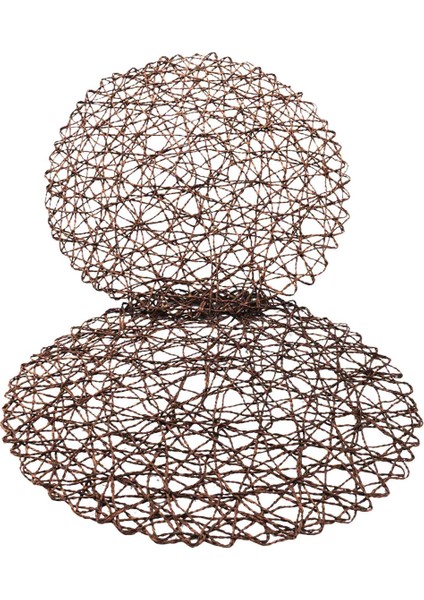 Yuvarlak Kağıt Fiber Dokuma Yer Paspaslar Dekoratif Örgülü Doğal Paspas Tatilleri Partiler Dekor 15 Inç 12 (Kahve) (Yurt Dışından)