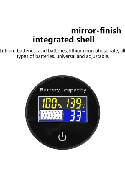 Dc 10V-100V Lı-Ion Lıfepo4 Kurşun Asit Pil Kapasitesi Göstergesi Dijital Voltmetre Test Cihazı Sıcaklık Sensörü ℃/℉ Anahtar (Yurt Dışından) fırsatları