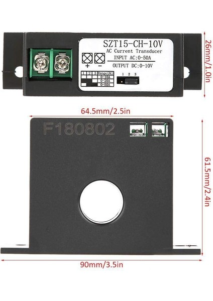 Yüksek Doğruluk Ac Akım Dönüştürücü Verici Ac 0-50A-DC 0-10V SZT15-CH-10V Kendi Kendine Güçlü Mevcut Karşılıklı Indüktör (Yurt Dışından) modelleri