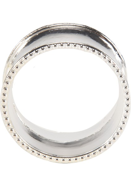 8 Adet Çinko Alaşımlı Boncuklu Peçete Halkası Narin Peçete Tokası (Gümüş) (Yurt Dışından)