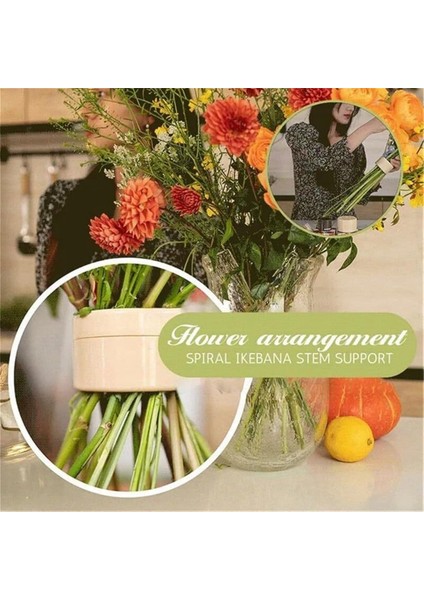 Vazolar Için Şişe Kapağı Sprinkler Gövde Tutucu ile Spiral Ikebana Kök Tutucu, Çiçek Sapı Tutucu, Dıy Buket Twister A (Yurt Dışından) fiyatları
