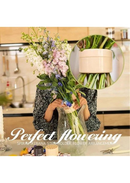 Vazolar Için Şişe Kapağı Sprinkler Gövde Tutucu ile Spiral Ikebana Kök Tutucu, Çiçek Sapı Tutucu, Dıy Buket Twister A (Yurt Dışından) modelleri