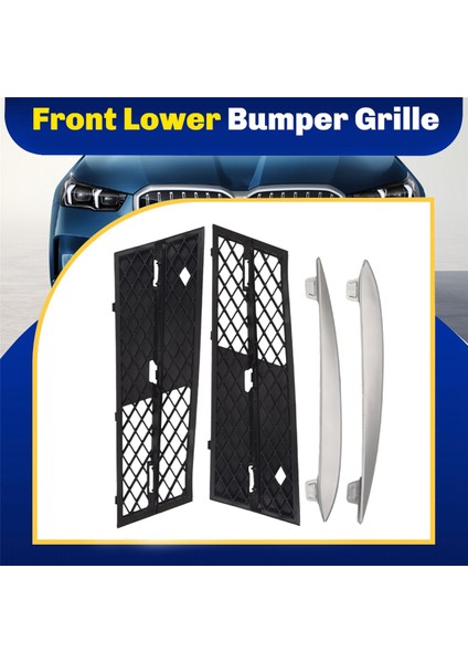 2pcs Araba Önü Alt Tampon Izgara Izgara Sisli Izgara Kapağı Bmw 5 Serisi F10 / F11 Sedan / Vagon 2010-2013 (Yurt Dışından) indirimleri