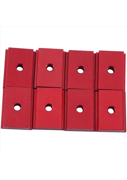 8 Adet M6 T Tip Parça Kaydırıcısı 30/45 Track Kelepçe Vidalı Groove Grubu Aracı Kırmızı (Yurt Dışından)