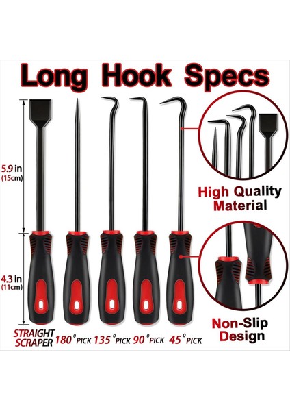 Otomotiv Onarım Hortumu Conta Yağı Salonu Tornavida Çekme (11 Adet) Çıkarılması Için Kuşkse ve Kanca Kiti (Yurt Dışından) modelleri