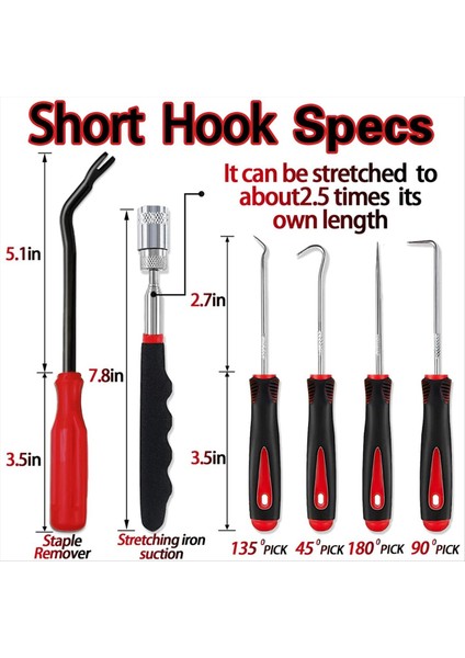 Otomotiv Onarım Hortumu Conta Yağı Salonu Tornavida Çekme (11 Adet) Çıkarılması Için Kuşkse ve Kanca Kiti (Yurt Dışından) fırsatları