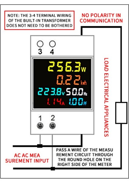 Dijital Tek Faz Enerji Ölçer Test Cihazı Güç Kullanım Monitörü AC110V 40V-300V100A Frekans Güç Faktörü Sayaç Multimetre (Yurt Dışından) fırsatları