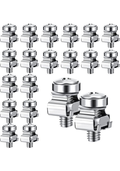 50 Set M6 Raf Vidaları Set 20MM Vidalar ve Kafes Somunları Raf Montaj Vidaları ve Kare Ekleme Somunları Sunucusu (Yurt Dışından)