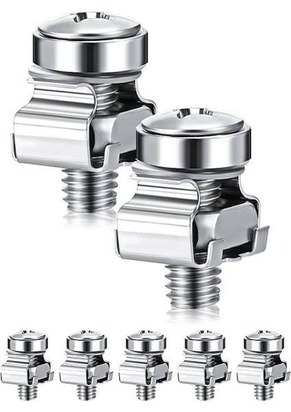 50 Set M6 Raf Vidaları Set 20MM Vidalar ve Kafes Somunları Raf Montaj Vidaları ve Kare Ekleme Somunları Sunucusu (Yurt Dışından) fiyatları