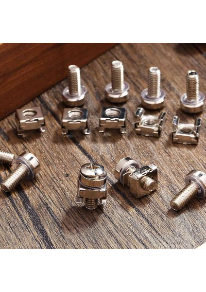 50 Set M6 Raf Vidaları Set 20MM Vidalar ve Kafes Somunları Raf Montaj Vidaları ve Kare Ekleme Somunları Sunucusu (Yurt Dışından) modelleri
