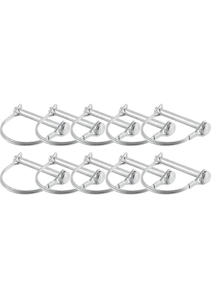 10 Adet Tel Kilit Pimi, 5/16 Inç Şaft Kilitleme Pimi, Çiftlik Römorkları Için Yuvarlak Kemer Kablo Tutucu ile Pimi Çim Bahçesi (Yurt Dışından) modelleri