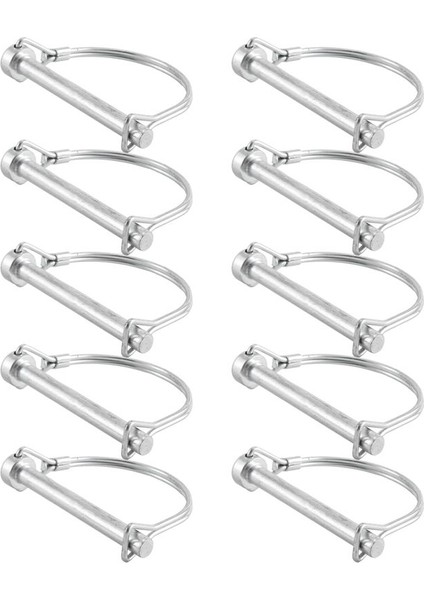 10 Adet Tel Kilit Pimi, 5/16 Inç Şaft Kilitleme Pimi, Çiftlik Römorkları Için Yuvarlak Kemer Kablo Tutucu ile Pimi Çim Bahçesi (Yurt Dışından) indirimleri