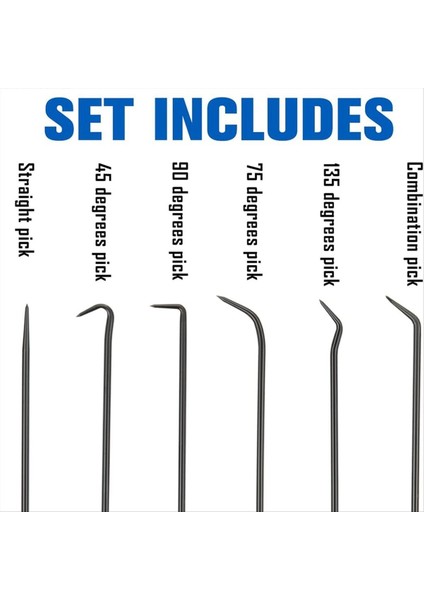 Ekstra Uzun Hassas Kanca ve Toplama Seti, 6 Parçalı Set, Krom Vanadyum Çelik Şaft, Hortumları ve Contaları Çıkarmak Için (Yurt Dışından) fırsatları