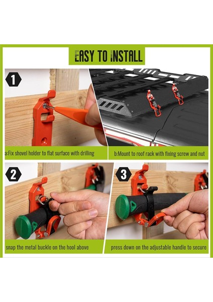 2pcs Kürek Montajı Çatı Rafı Montajı Kürek Montaj Braketleri Aksesuarlar Duvar Montaj Çok Yönlü Turuncu (Yurt Dışından) modelleri