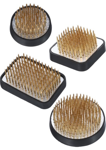 4 Pcs Japon Ikebana Kenzan Kiti Çiçek Aranjmanı Için, 2.4 Inç Yuvarlak, 1.6in Kare, 2.1in x 1.4in Dikdörtgen ve 1. (Yurt Dışından)