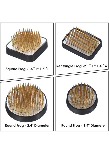 4 Pcs Japon Ikebana Kenzan Kiti Çiçek Aranjmanı Için, 2.4 Inç Yuvarlak, 1.6in Kare, 2.1in x 1.4in Dikdörtgen ve 1. (Yurt Dışından) fırsatları