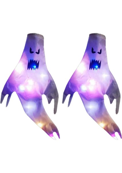 Cadılar Bayramı Dekoratif Mekan Düzeni Sahneleri, Hayalet Fan LED Glow Hayalet Kolye Yakalama Dekorasyonu, A (Yurt Dışından)