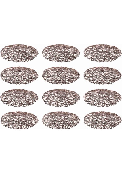 Yuvarlak Kağıt Fiber Dokuma Yer Paspaslar Dekoratif Örgülü Doğal Paspas Tatilleri Partiler Dekor 15 Inç 12 (Kahve) (Yurt Dışından) modelleri