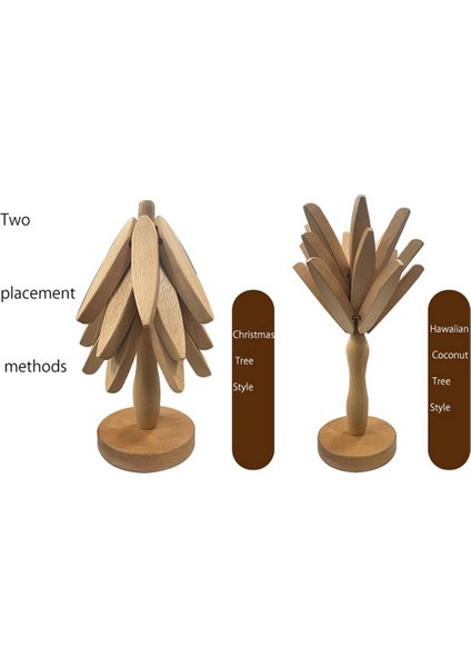Ahşap Trivets Sıcak Yemekler Dekor Seti, 3 Bardak ve 1 Stand Ile, Mutfak ve Yemek Için Eşsiz Yemek Takımı Esasları (Yurt Dışından) indirimleri